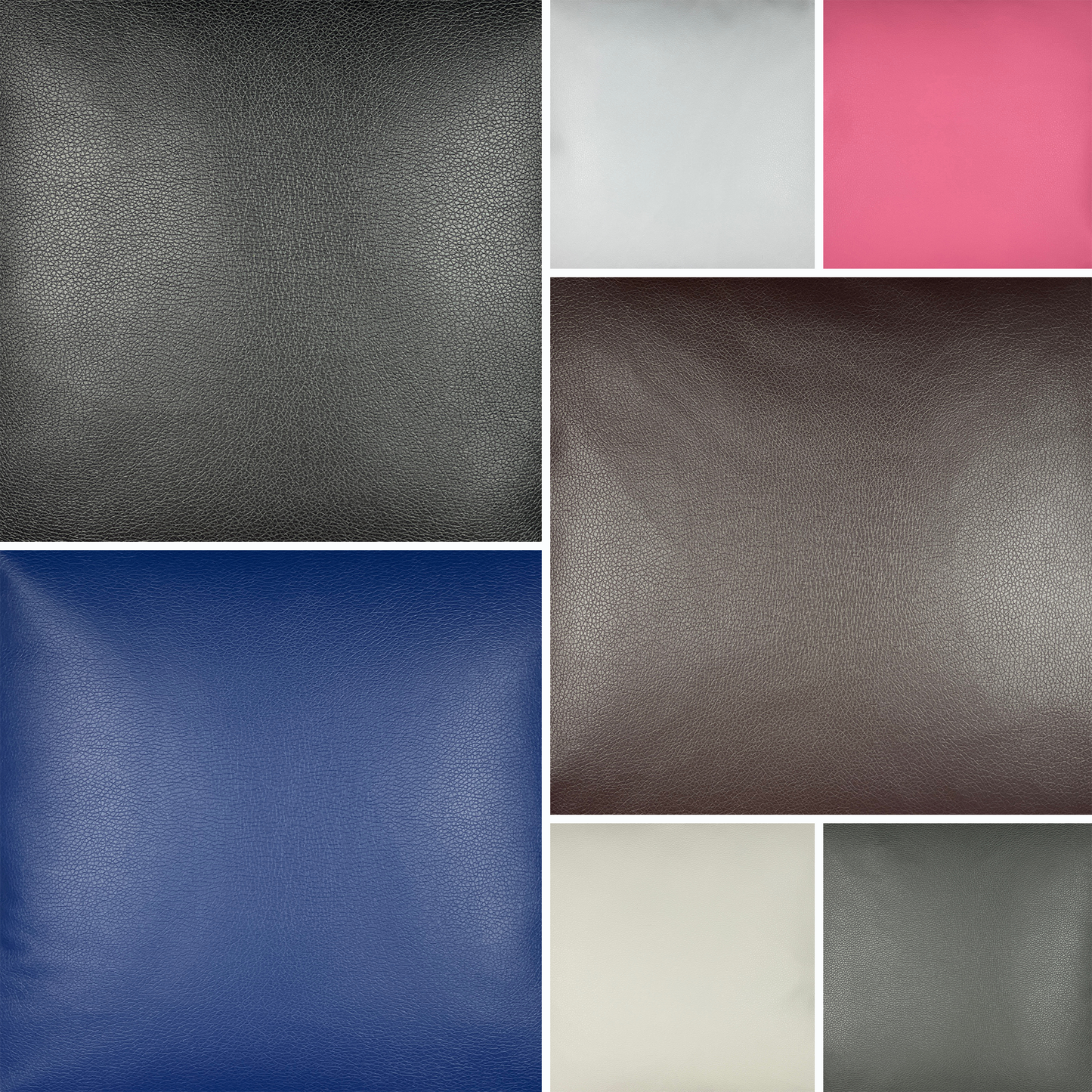 Faux PVC Leather Upholstery Fabric Vinyl Cushion Craft Grained Decor