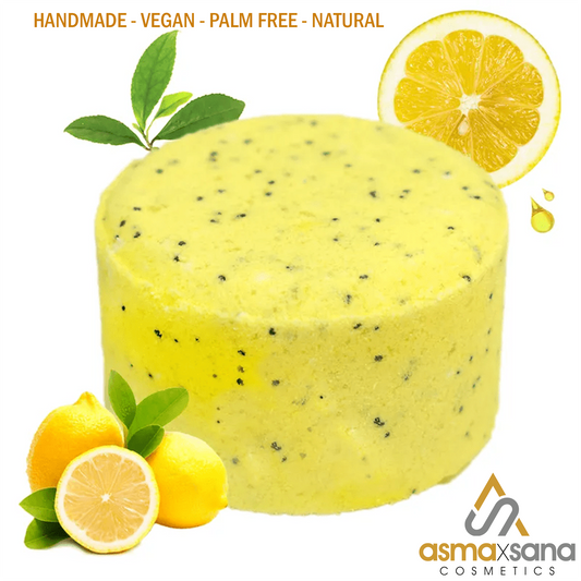 Asma x Sana Lemon Poppyseed Luxury Bath Bomb Natural Handmade Vegan Palm Free
