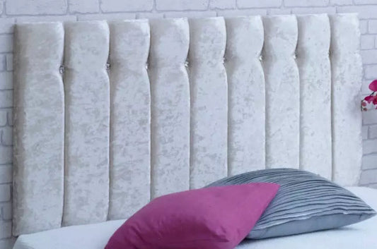 Velocity Floor Standing Headboard in Crushed Velvet