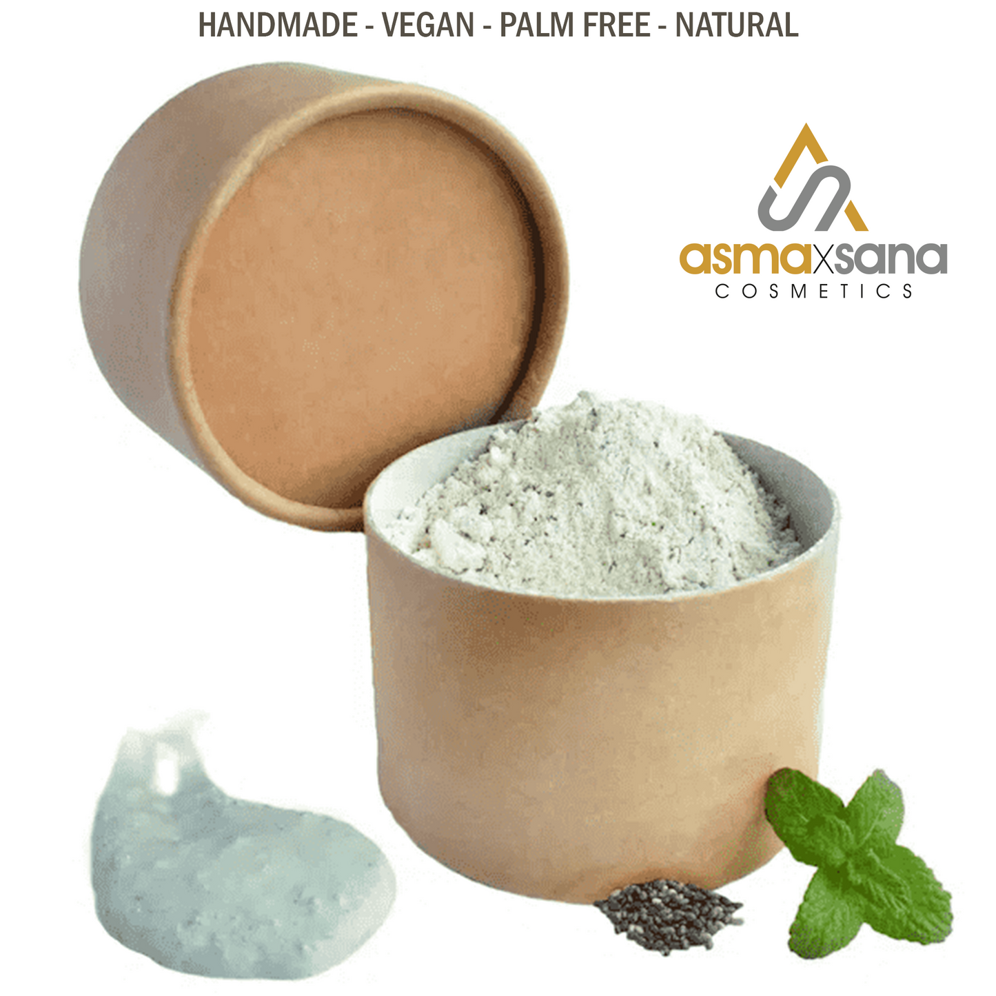 Asma X Sana Matcha Green Tea Face Mask Natural Handmade Vegan Palm Free