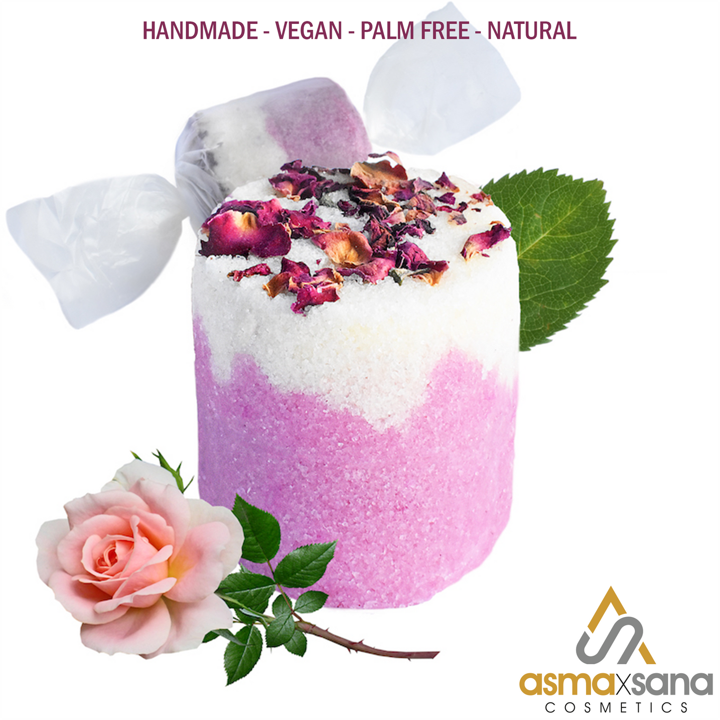 Asma x Sana Dragonfruit Regen Solid Body Scrub Natural Handmade Vegan Palm Free