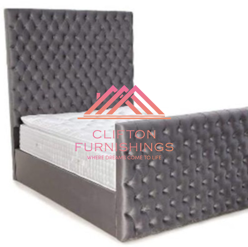Oxford Bed Frame in Crushed Velvet