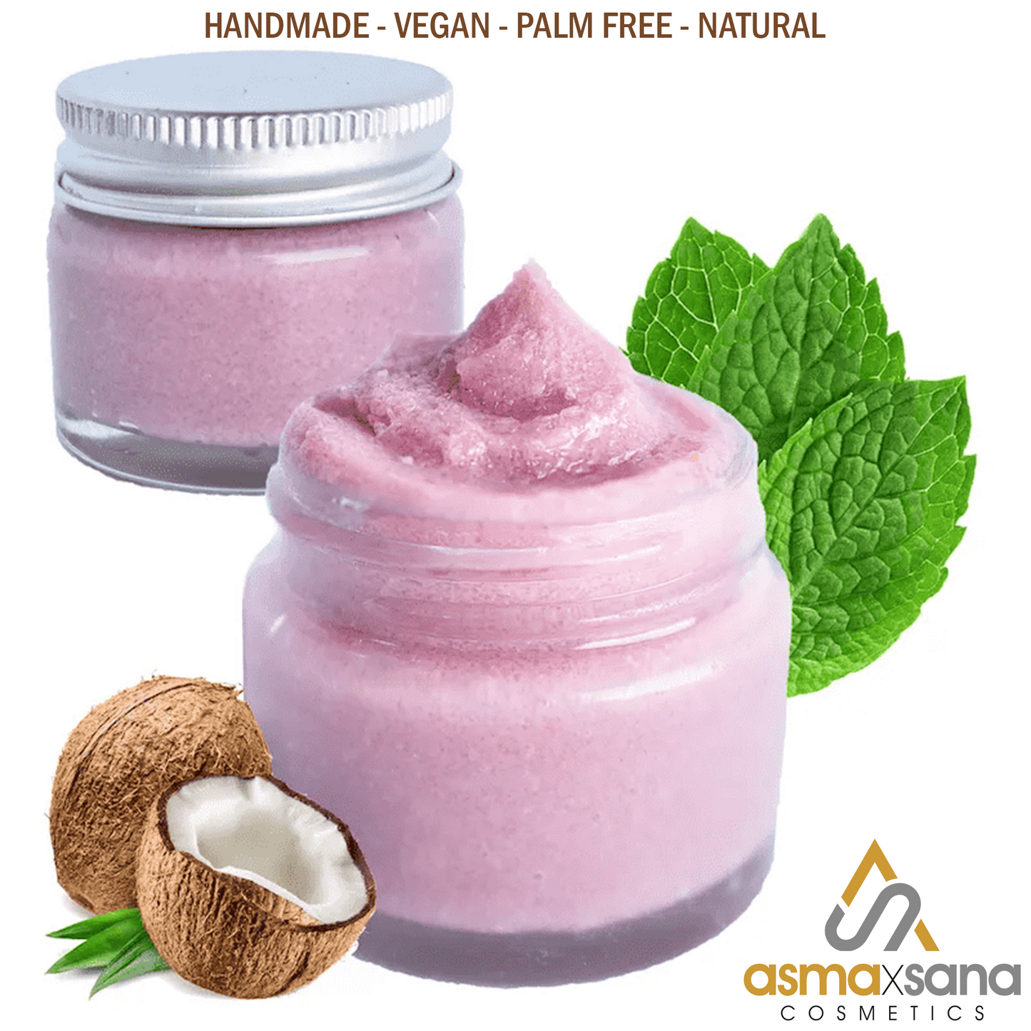 Asma X Sana Anti-Ageing Lip Polish Scrub Natural Handmade Vegan Palm Free