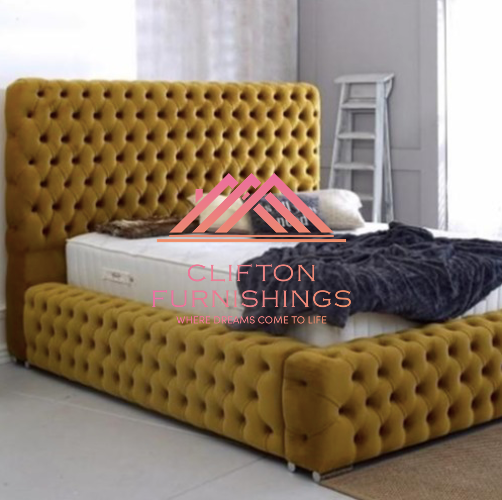 Royal Empress Bed Frame in Elite Chenille