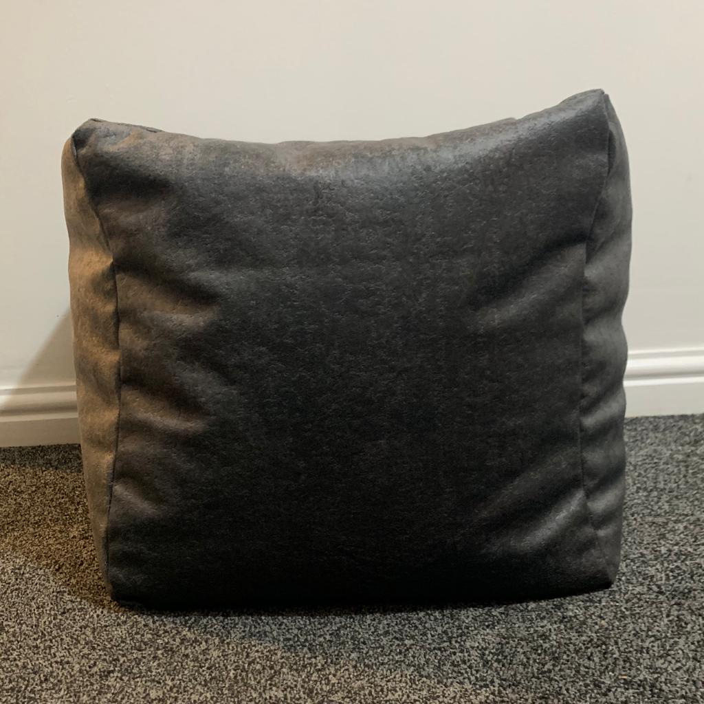40cm Cube Bean Bag in Rustique Faux Leather