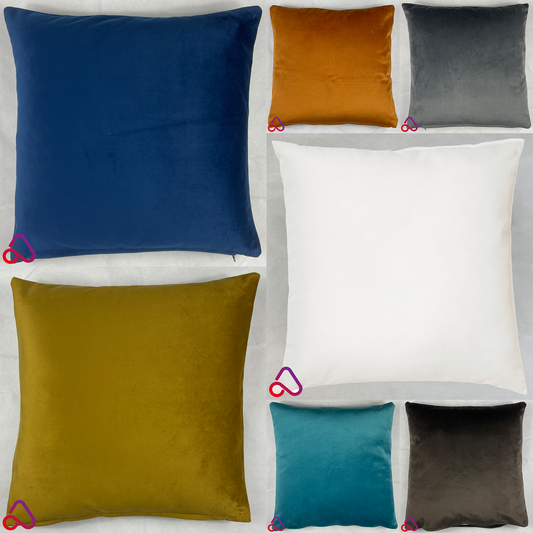 Plush Velvet Cushion With Removeable Insert Soft Feel Home Decor Asma Kulsum