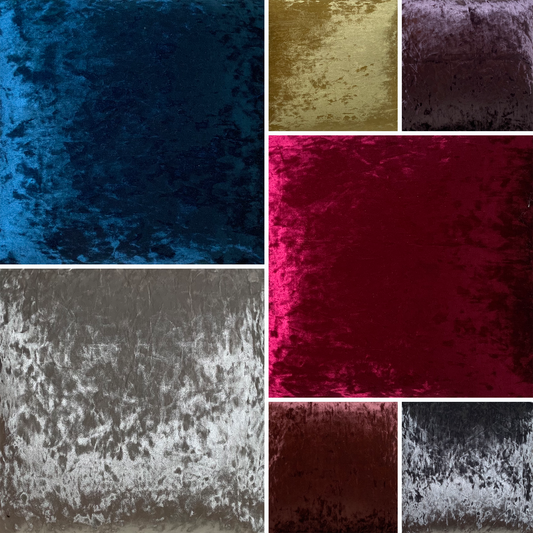 Crushed Velvet Upholstery Fabric Glitz Cushion Throw Curtain Craft FR BS7177