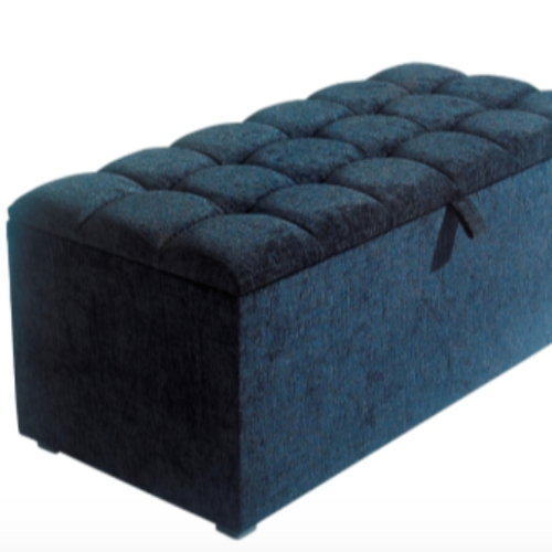 Ottoman Storage Box in Plush Velvet