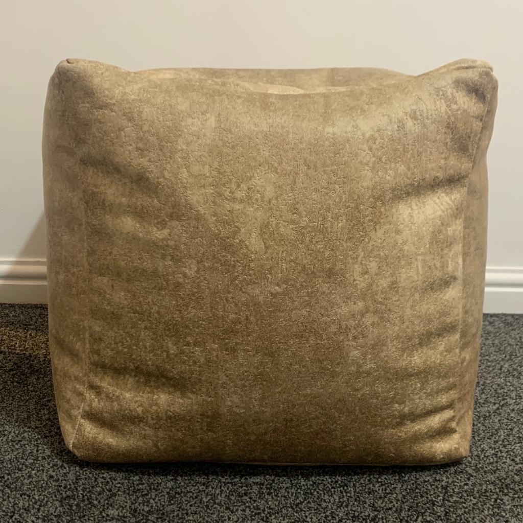 40cm Cube Bean Bag in Rustique Faux Leather