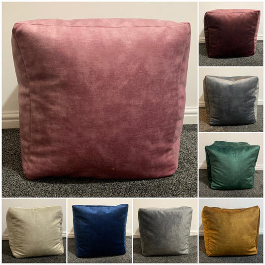 40cm Cube Bean Bag in Coniston Plush Velvet