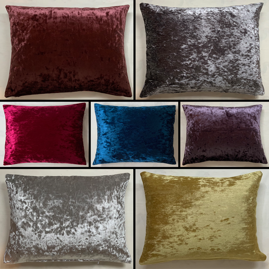 Handmade Rectangle Crushed Velvet Cushion Cover Glitz Pillow Case Home Sofa