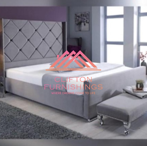 Venice Bed Frame in Crushed Velvet asmakulsum