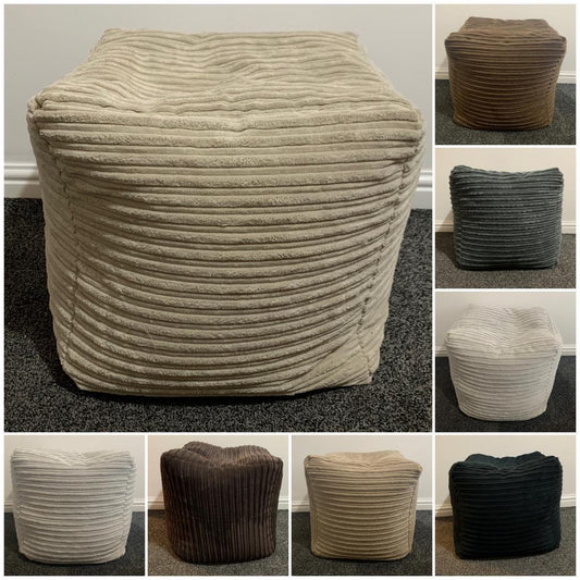 40cm Cube Bean Bag in Jumbo Cord